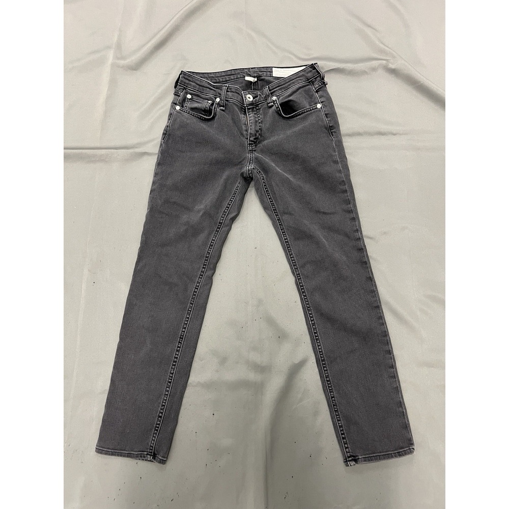 Rag & Bone Jeans Womens 24 Black Dre Low Rise Slim Boyfriend Stretch Denim
